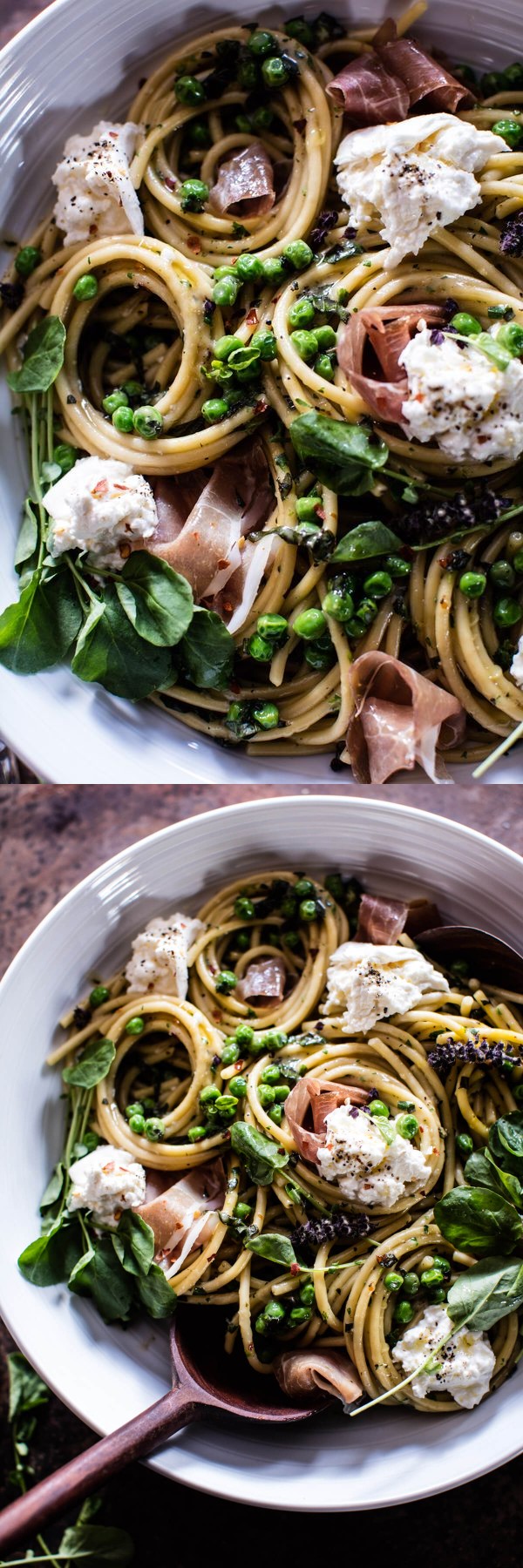 Simple Buttery Spring Pea Pasta with Prosciutto