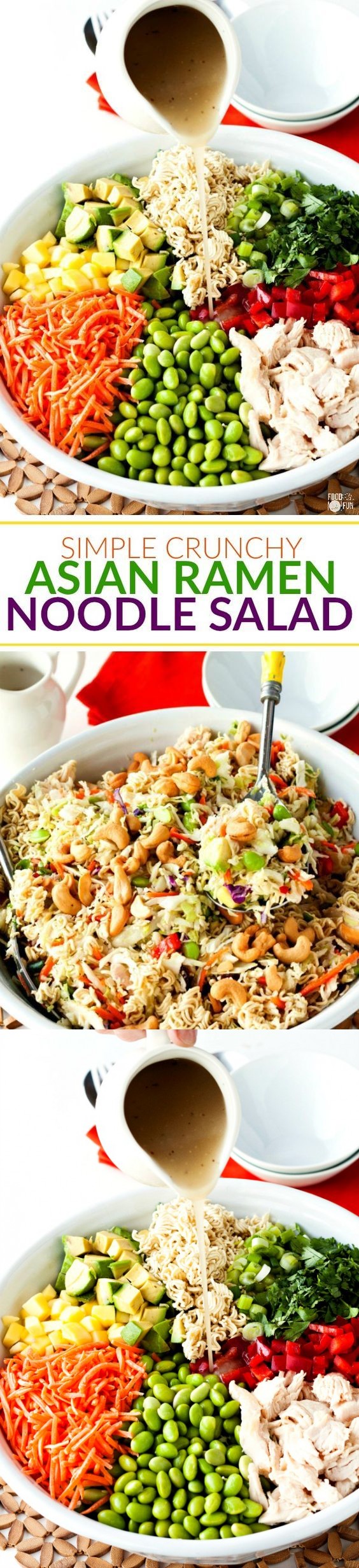 Simple Crunchy Asian Ramen Noodle Salad