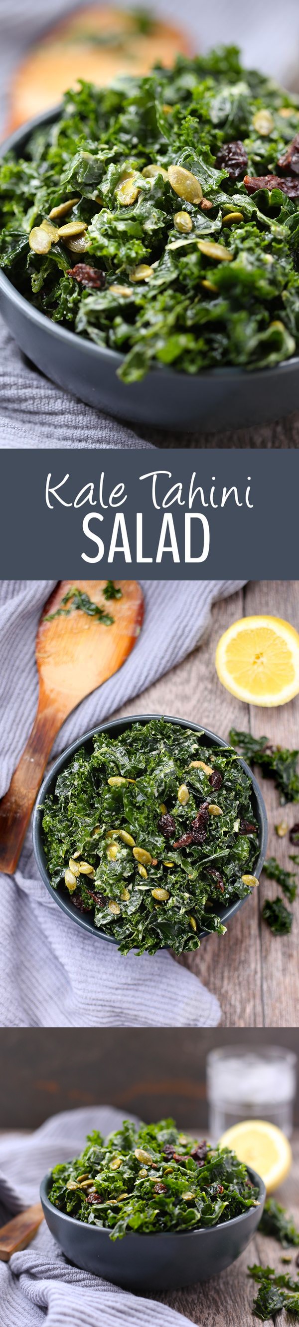 Simple Kale Tahini Salad