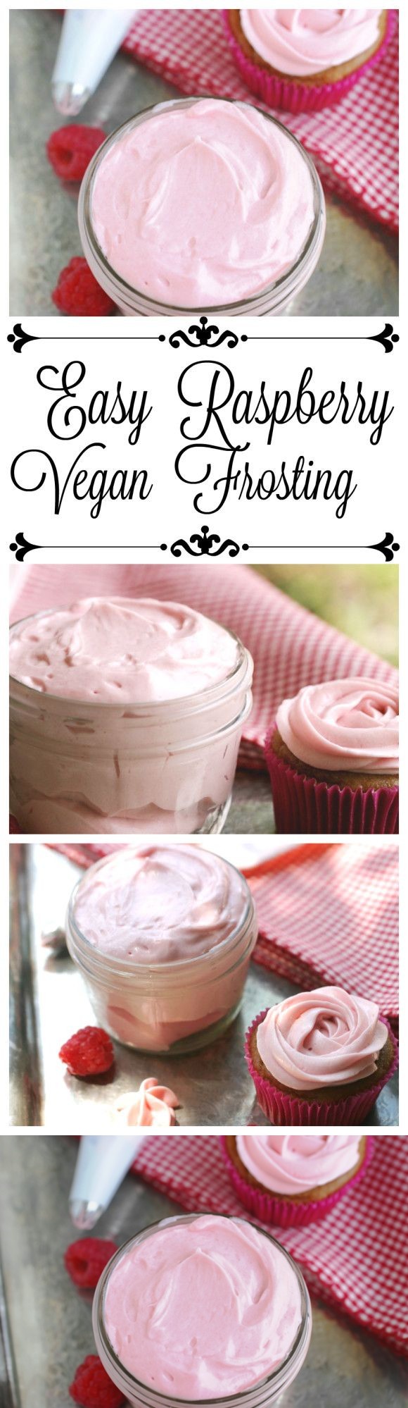 Simple Raspberry Vegan Frosting