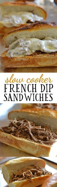 Simple Slow Cooker French Dip Sandwich