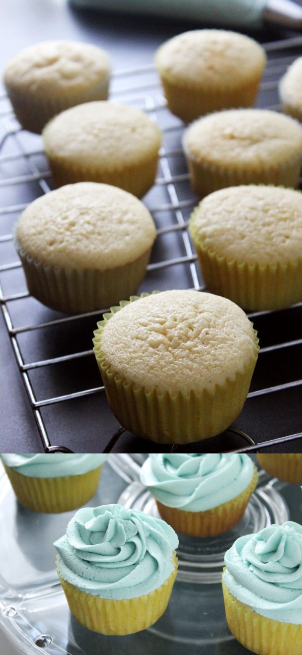 Simple Vanilla Cupcakes from Scratch