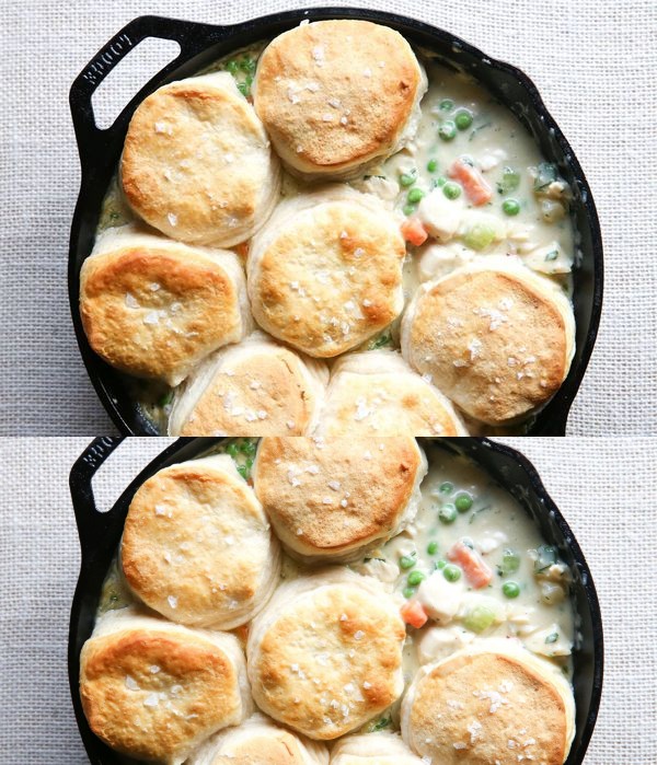 Skillet Biscuit Pot Pie