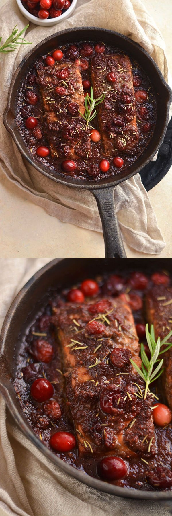 Skillet Cranberry Balsamic Salmon