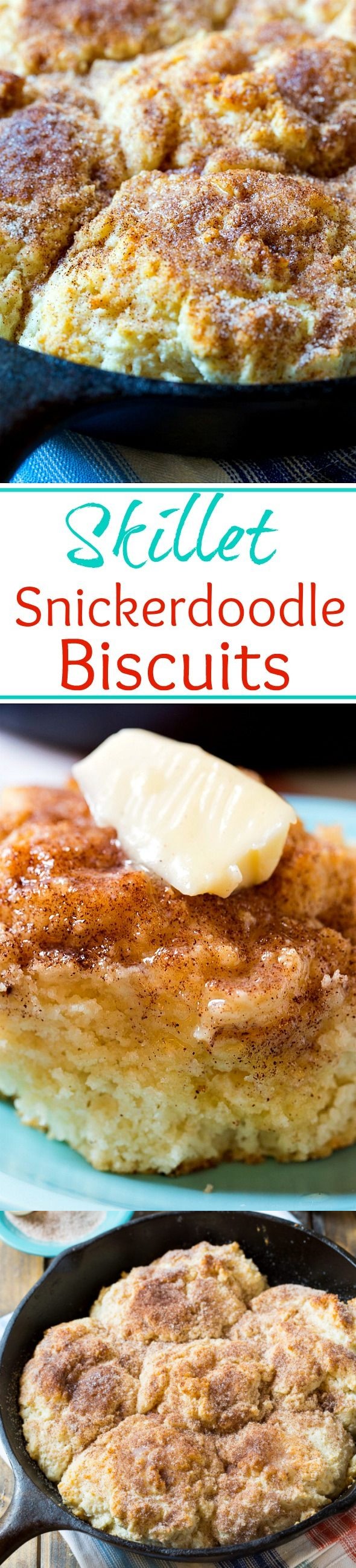 Skillet Snickerdoodle Biscuits