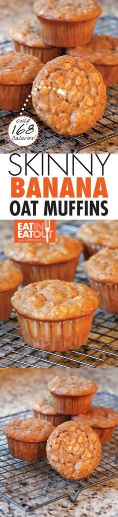 Skinny Banana Oat Muffins