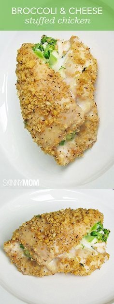 Skinny Broccoli and Cheese Stuffed Chicken