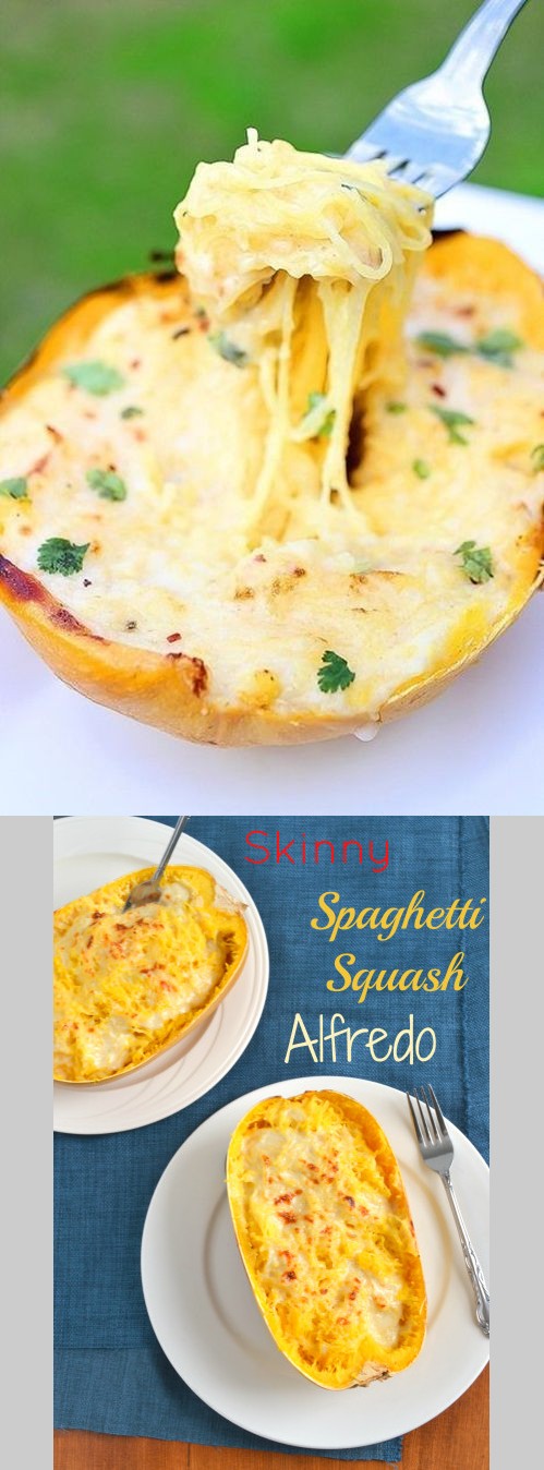 Skinny Spaghetti Squash Alfredo