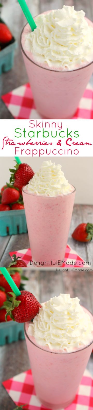 Skinny Starbucks Strawberries and Cream Frappuccino