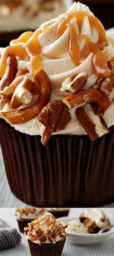 Sky-High Salted Caramel Chocolate Cupcakes