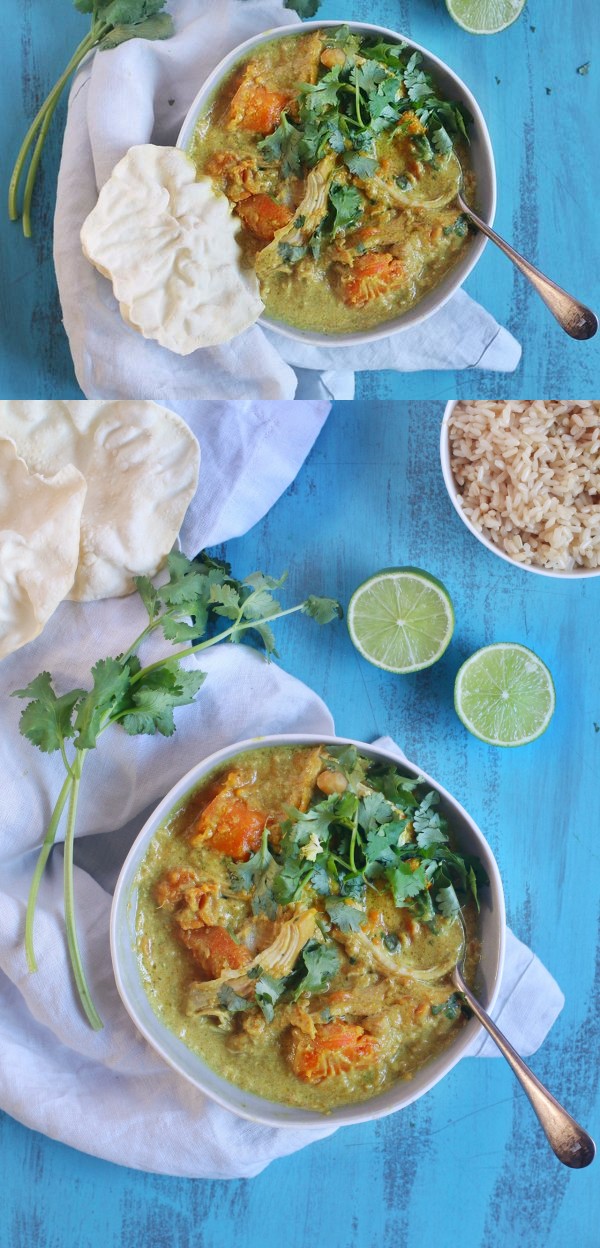 Slow cooker aip coconut chicken curry