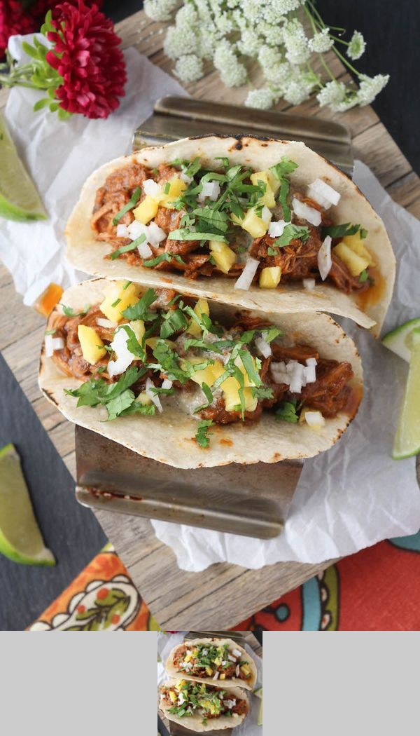 Slow Cooker Al Pastor Loaded Tacos