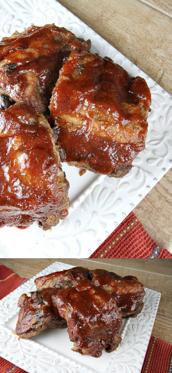 Slow Cooker Apple Butter BBQ Ribs