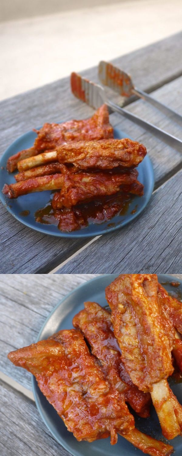 Slow cooker bbq pork spare ribs