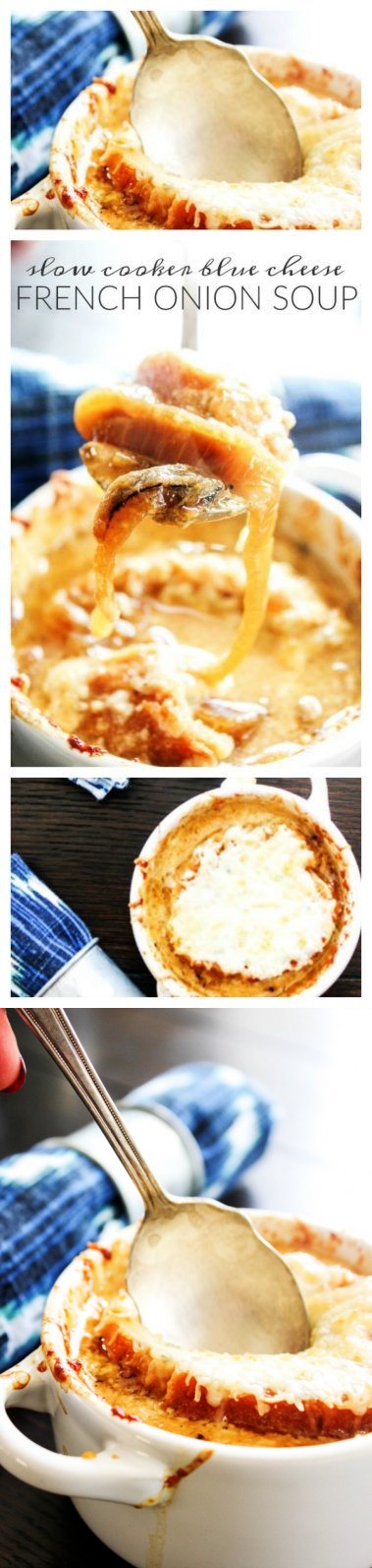 Slow Cooker Blue Cheese French Onion Soup