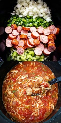 Slow Cooker Cajun Chicken & Sausage