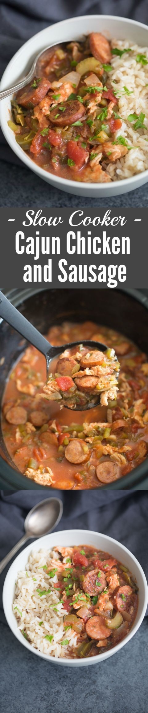 Slow Cooker Cajun Chicken and Sausage