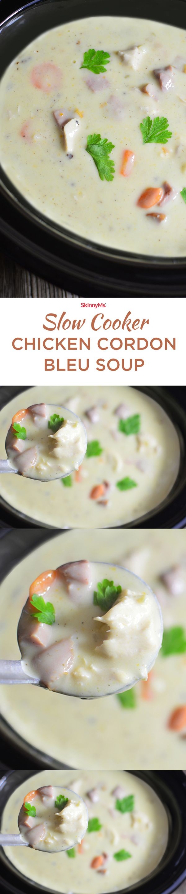 Slow Cooker Chicken Cordon Bleu Soup