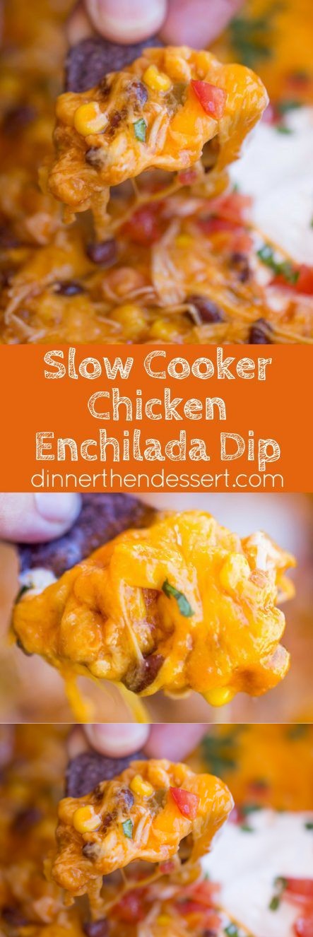 Slow Cooker Chicken Enchilada Dip