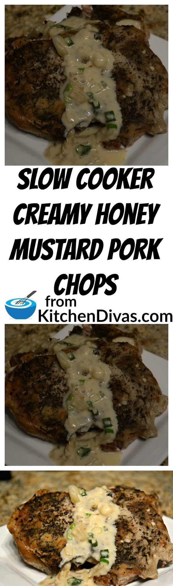 Slow Cooker Creamy Honey Mustard Pork Chops