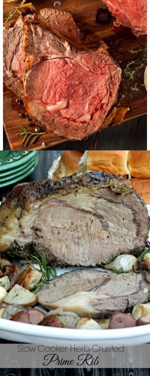 Slow Cooker Herb Crusted Prime Rib