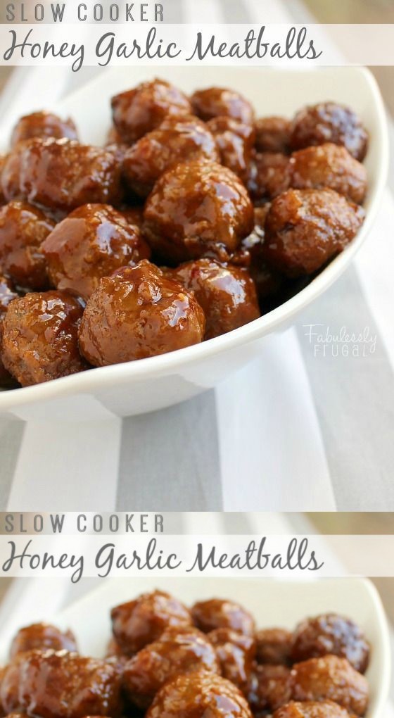 Slow Cooker Honey Garlic Meatballs