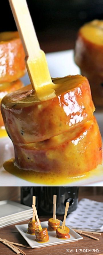 Slow Cooker Honey Mustard Kielbasa Bites