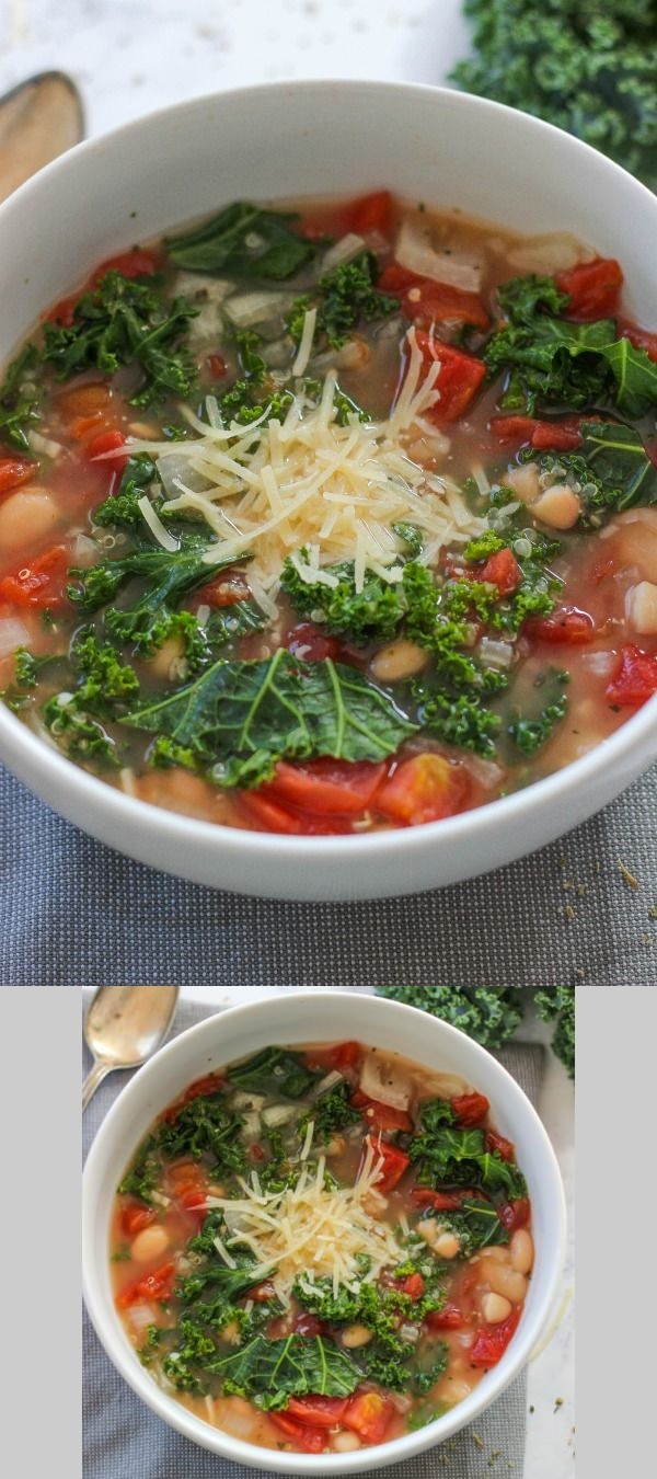 Slow Cooker Italian White Bean and Kale Soup