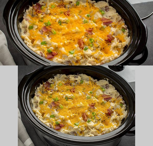 Slow Cooker Loaded Mashed Potatoes