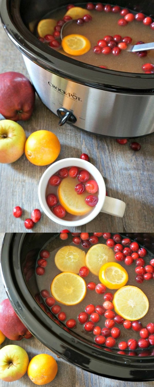 Slow Cooker Mulled Cranberry Cider