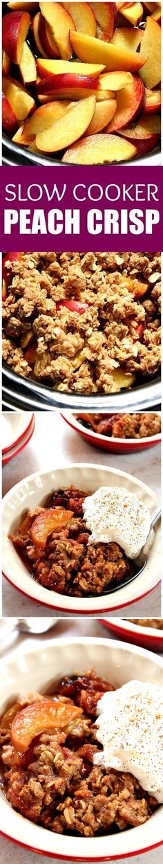 Slow Cooker Peach Crisp