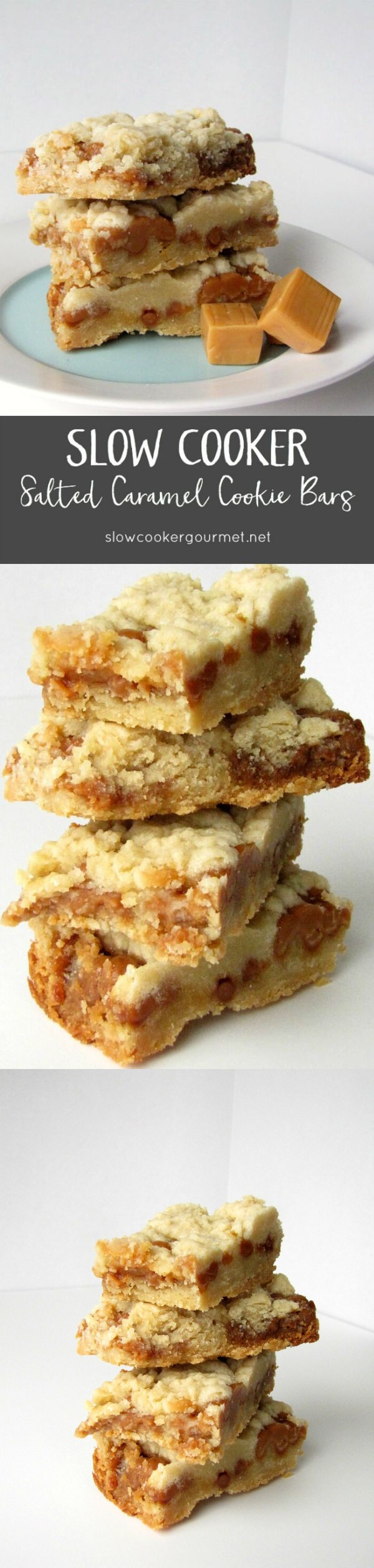 Slow Cooker Salted Caramel Cookie Bars