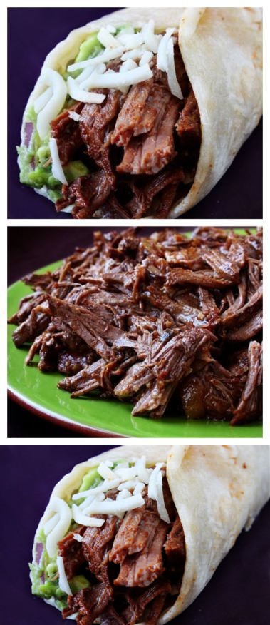 Slow Cooker Shredded Beef Tacos