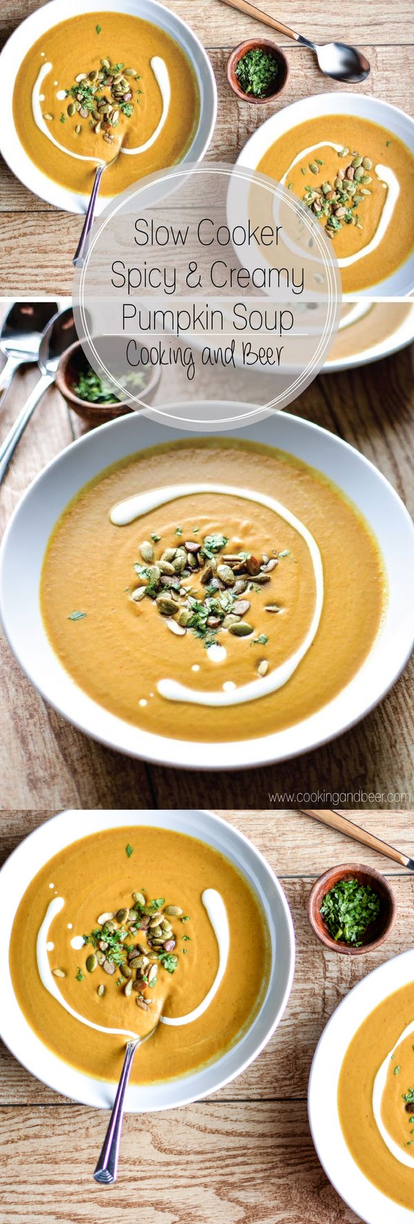 Slow Cooker Spicy and Creamy Pumpkin Soup