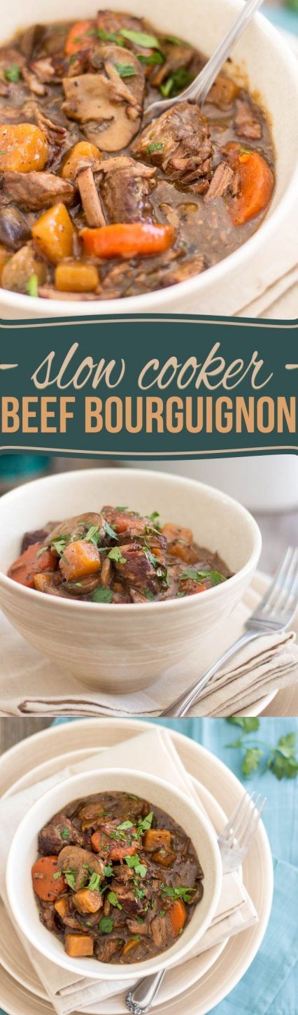 Slow Cooker Squeaky Clean Boeuf Bourguignon