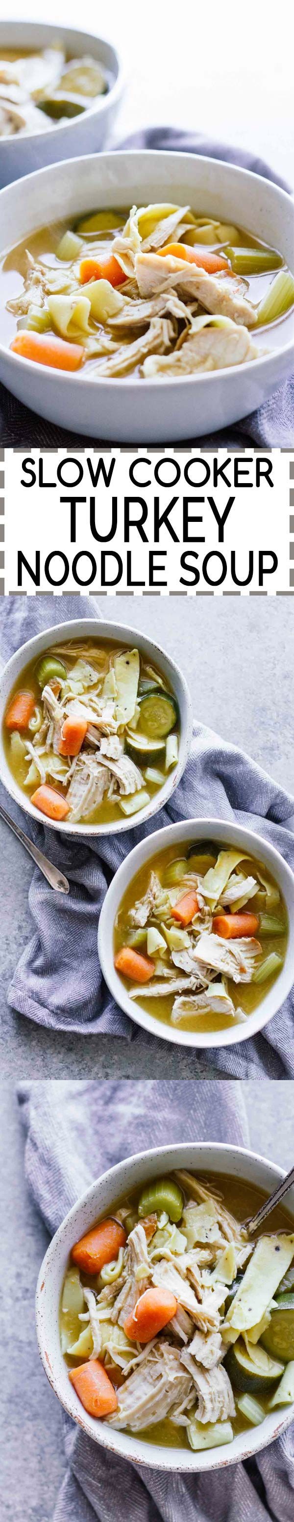 Slow Cooker Turkey Noodle Soup