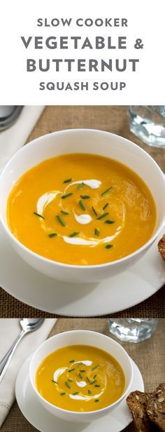 Slow Cooker Vegetable & Butternut Squash Soup