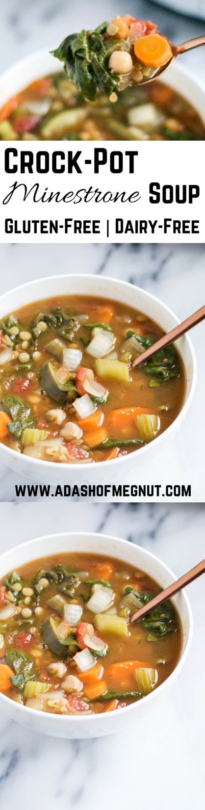 Slow Cooker Vegetable Minestrone Soup