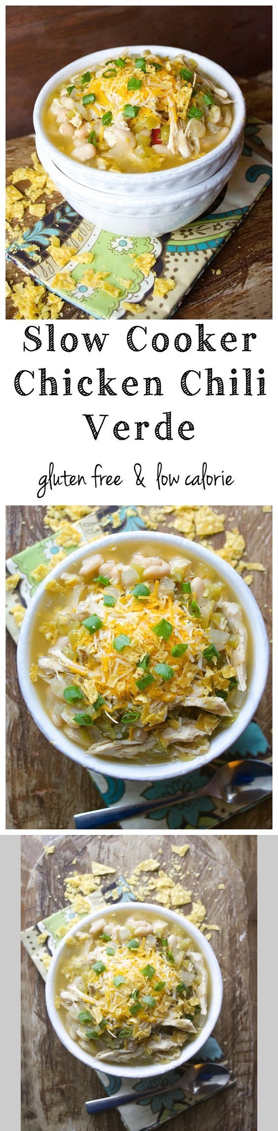 Slow Cooker White Bean Chicken Chili Verde