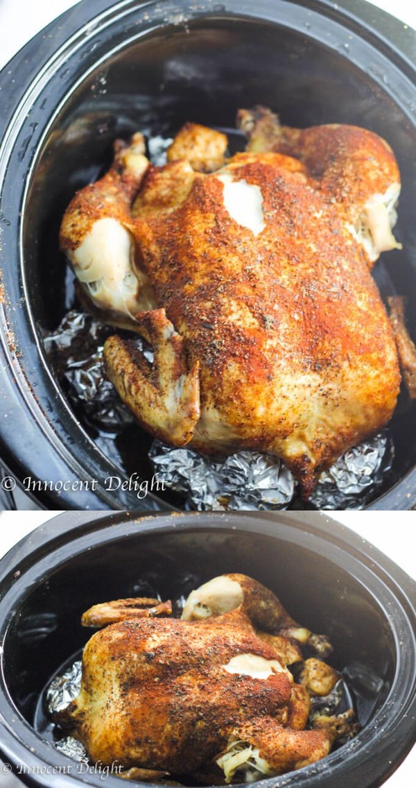 Slow Cooker Whole Roasted Chicken