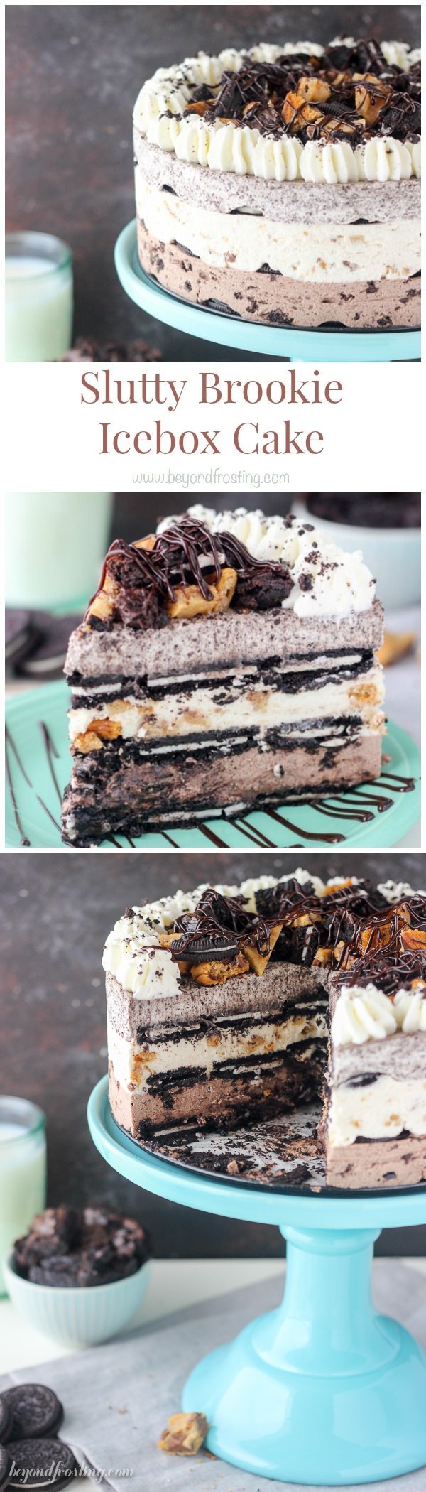 Slutty Brookie Icebox Cake