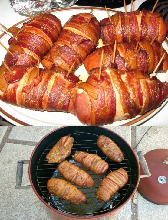 Smoked Bacon Wrapped Chicken Breasts