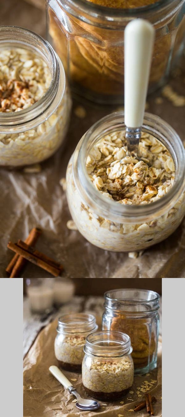 Snickerdoodle Vegan Overnight Oats (6 Ingredients