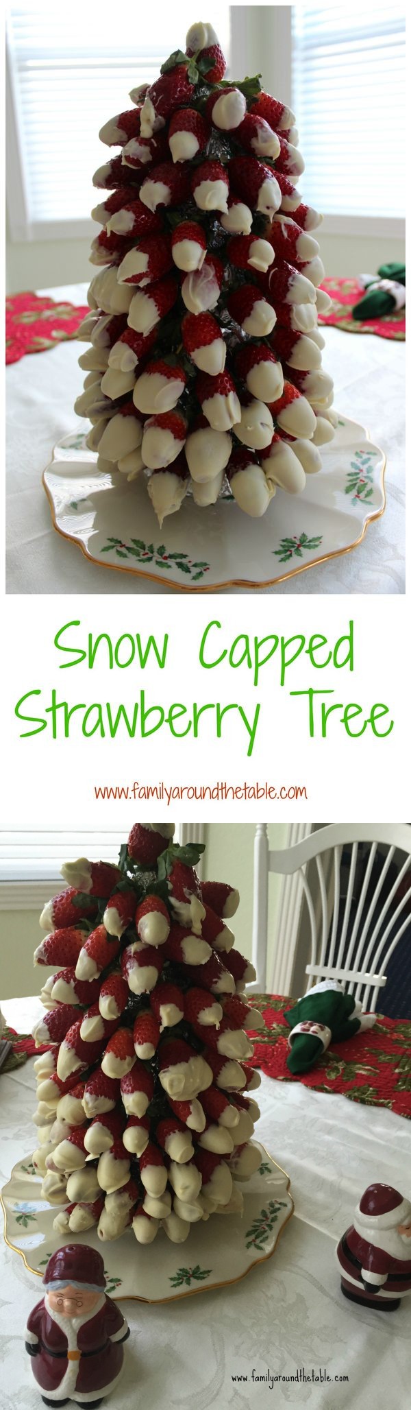 Snow Capped White Chocolate Strawberry Tree