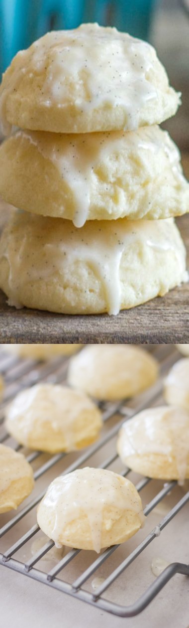 Soft Ricotta Cookies With Vanilla Bean Glaze