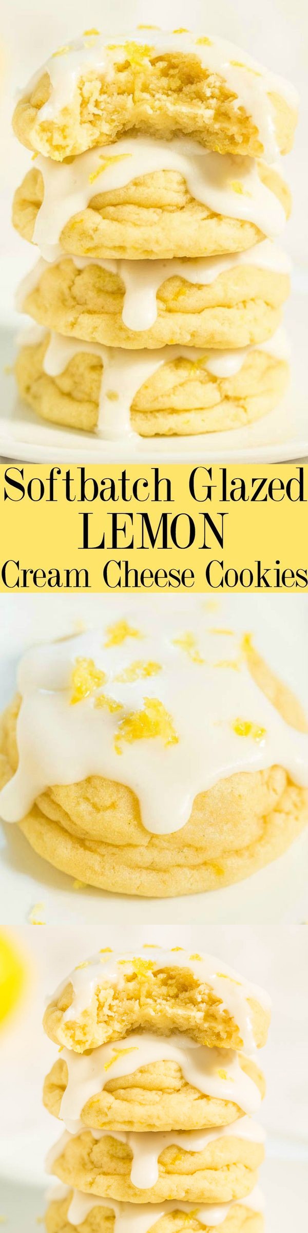 Softbatch Glazed Lemon Cream Cheese Cookies