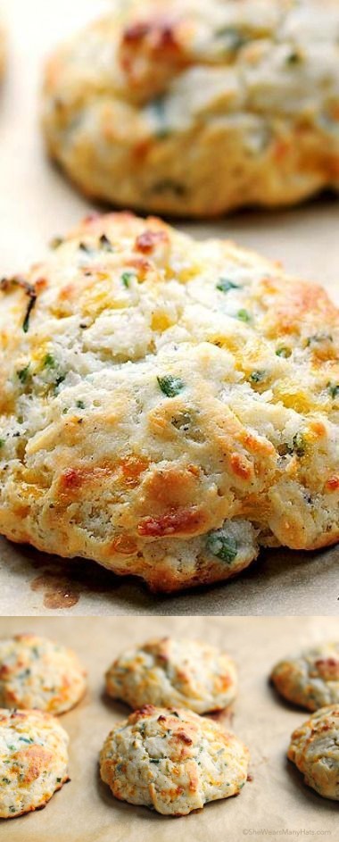 Sour Cream Cheddar and Chives Drop Biscuits