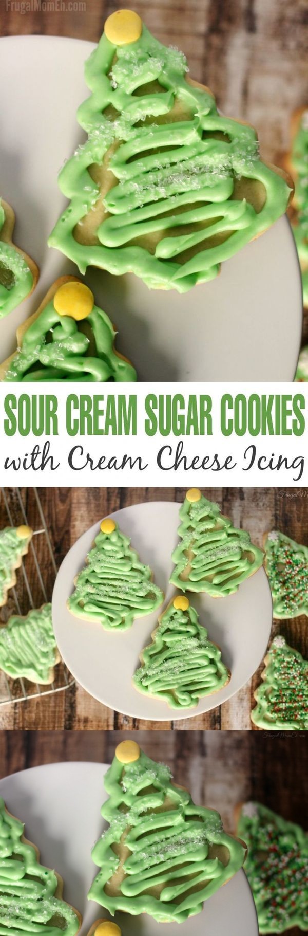 Sour Cream Sugar Cookies with Cream Cheese Icing