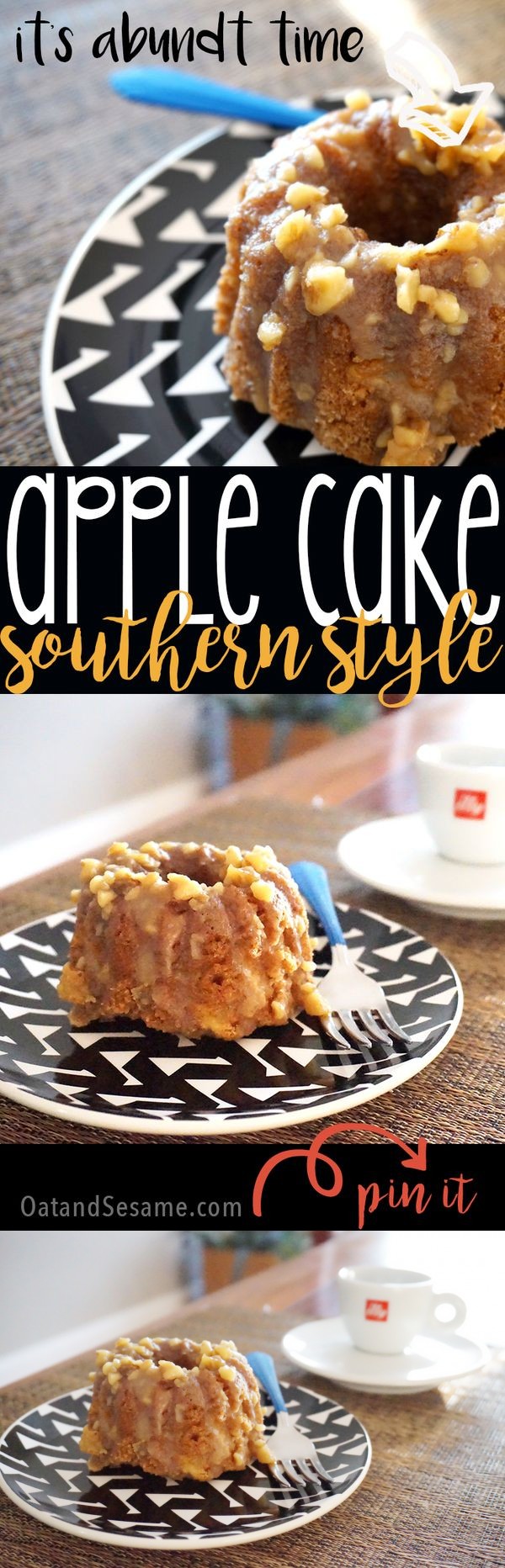 Southern Apple Cake with Walnut Glaze