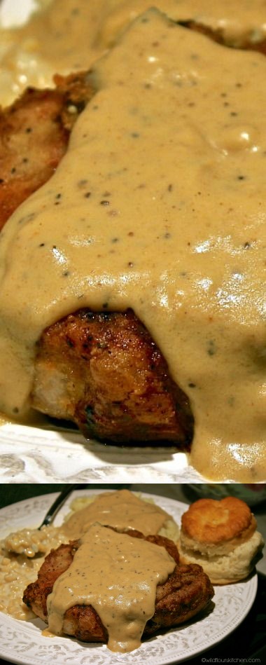 Southern Fried Pork Chops with Country Gravy